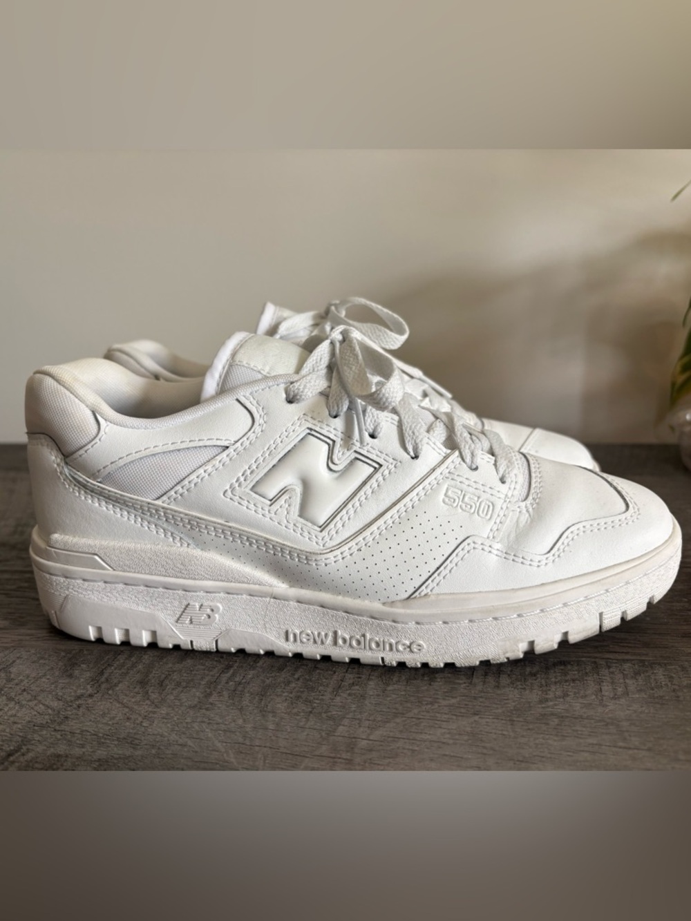 New Balance White Low-Top Sneakers